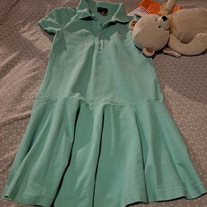 * POLO * Girls TEAL Polo dress  size 8-10